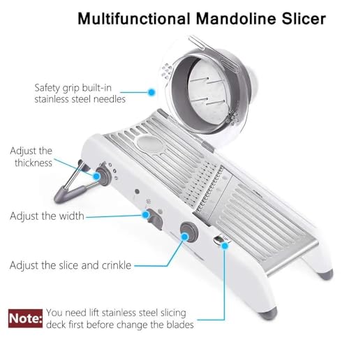Mandolina Ajustable para Vegetales de Acero Inoxidable miniatura 3