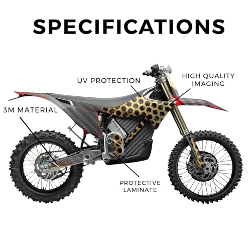 Image of Carbon Fiber Stark Varg MX 2023-2025 Graphics Kit Wrap - Hex Yellow - Varg MX Skin - Premium 3M Vinyl Protective Wrap Decal Cover - Easy to Apply | Crafted in The USA by MightySkins