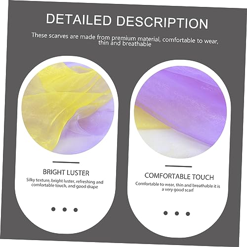 BESPORTBLE 30pcs Performance Scarf Gradient Color Dance Prop for Boys and Girls Lightweight Neck Scarves for Kindergarten Dance Groups and3