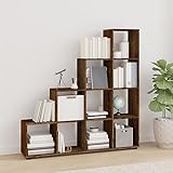 Ambiance de vie esthétique Donnez à votre maison une touche esthétique avec cette étagère d'escalier moderne. Le design en chêne fumé et les lignes épurées en font un accroche-regard et un atout pour chaque concept de pièce, parfait comme élément esthétique de décoration de chambre.