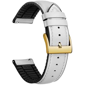 BINLUN Leather Silicone Watch Strap...