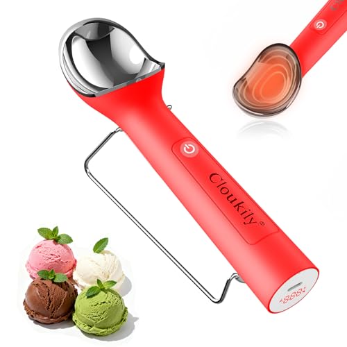 Heated Ice Cream Scoop With Holder(Newest Gen 3.0): USB Rechargeable