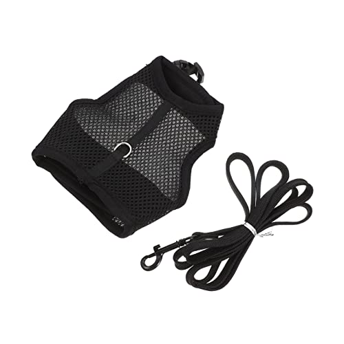 DRESSOOS 1 Juego Arnés De Conejo Conejillo De Indias Arnés para Caminar De Conejo Lana Refuerzo Cerdos Mascota Alimentador Heno Arneses para Perros Conejitos Hámster Enano Rata Neto Black