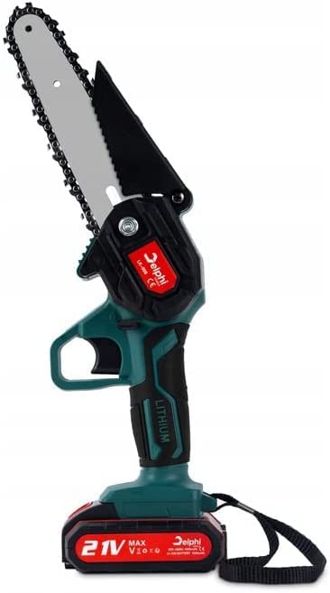 Delphi Akku-Kettensäge 6" Zoll D-04 2x 21V 1500 mAh 1000W battery bürstenlose Kreissäge mini kettensäge mit akku,elektrische säge zum Schneiden von Ästen, Gartenbäumen, kabellos tragbar Kettensäge – Bild 4