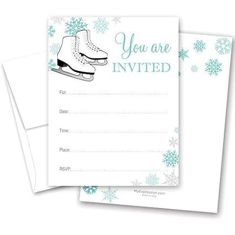 MyExpression.com 24 Ice Skating Fill in Invitations Cover