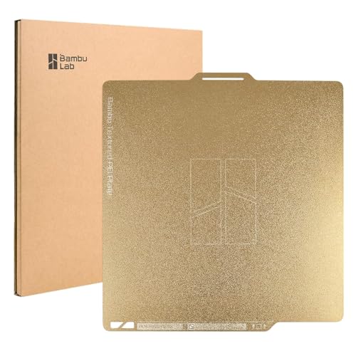 CCTREE Piastra di costruzione PEI testurizzata a doppia faccia originale 257x257MM per Bambu Lab X1C/X1/X1E/P1P/P1S/A1 PEI Lamiera di acciaio per molle rimovibile flessibile Piastra di costruzione
