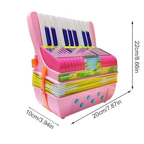 Instrument mignon préscolaire 17 touches avec soufflet souple pour petits garçons