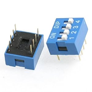 sourcing map 10 Stück DIP-Schalter 4 Positionen