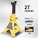 YELLOW JACKET 2 Ton Jack Stands with Double Locking and Large Foot Base for Lifting Car, Heavy Duty Steel, 4,400 lb Capacity, Yellow, 1 Pair