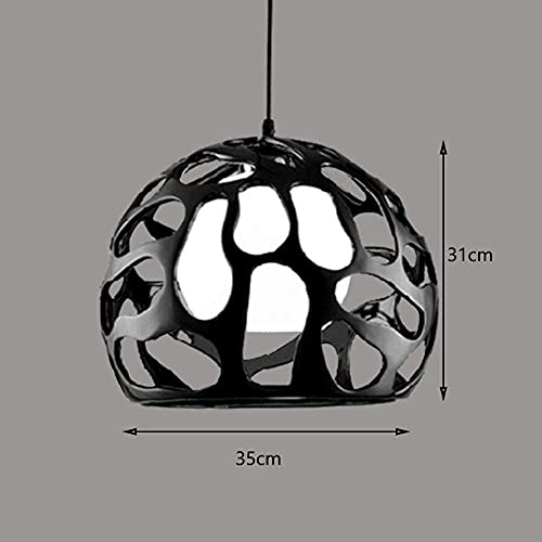 Pendant light modern simplicity noir avec abat-jour évidé - 4