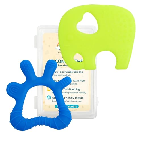 Image of Silicone Teething Toy for Newborn Baby Girls & Boys | BPA-Free, Food-Grade | Gum Relief, Chewing Aid |Teether| Easy-to-Grip Essentials (3+ Months)