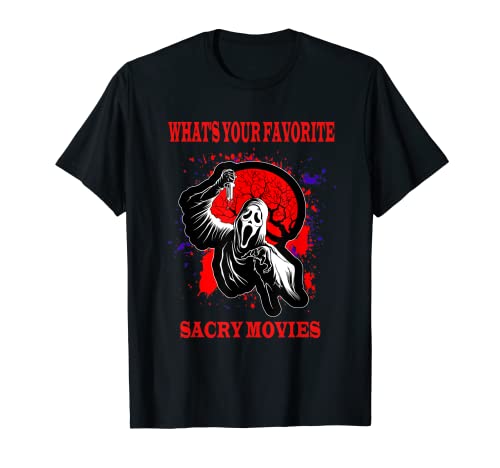 ¿Cuál es tu película de terror favorita Ghostface película de terror Camiseta