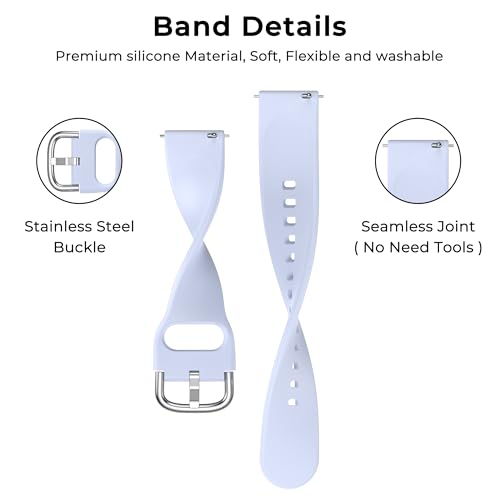 Image of Tobfit 18mm Silicone Watch Strap Compatible for Titan, Timex, Casio, Sonata,HMT etc,Quick Release Sport Loop Colorful Strap