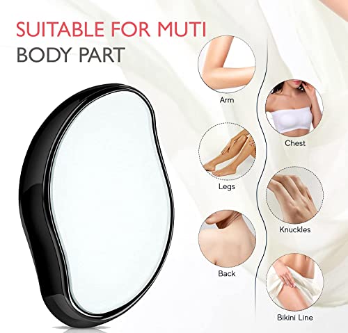 QONETIC Crystal Hair Remover for Women and Men, Reusable Eraser Device Magic Hair Removal Tool, Back Arms Legs, Nano Glass Technology Stone Smooth... - Image 5