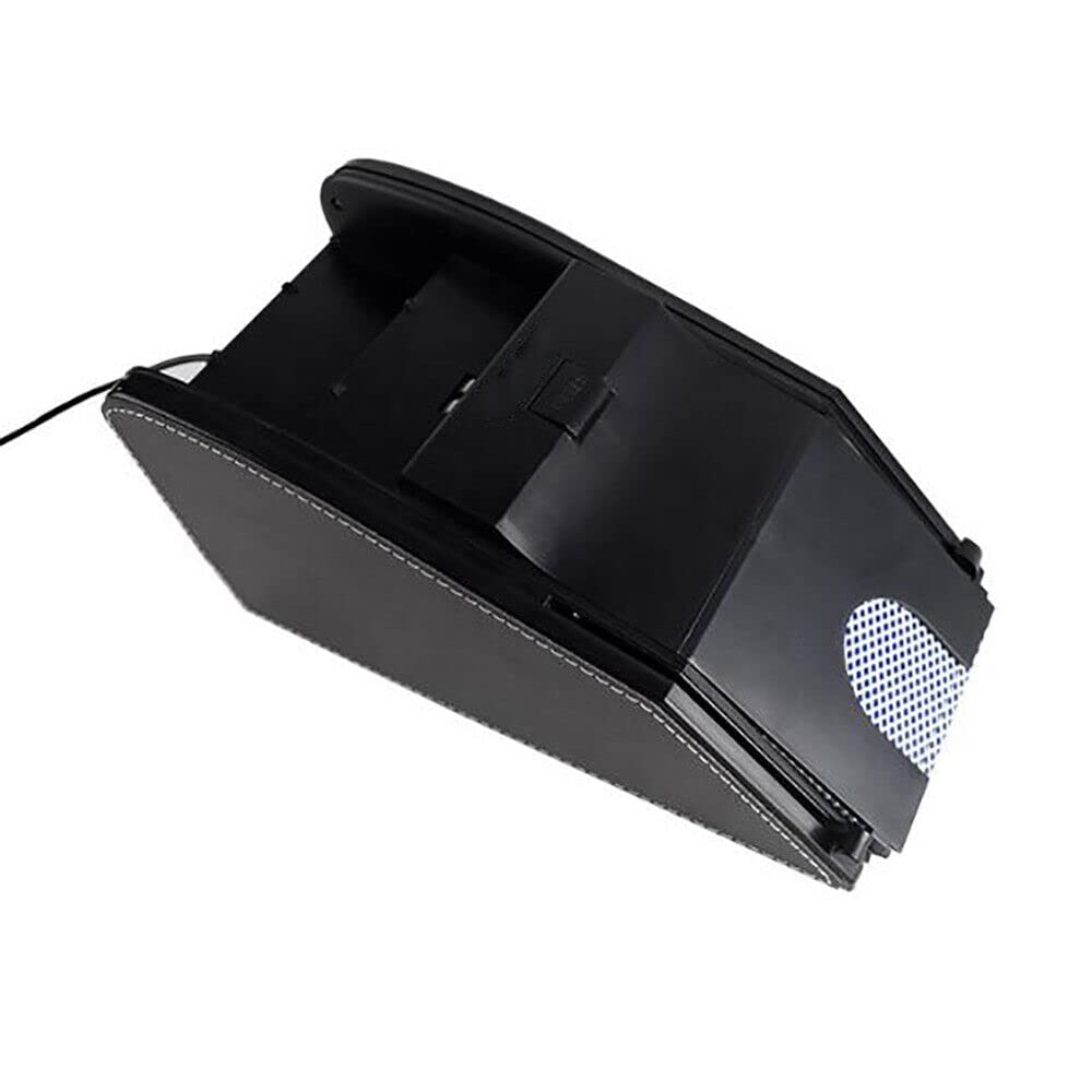 Hteedy 110V-220V 2in1 Party Card Game Casino Poker Electric Auto Card Shuffler Casino Card Dealing Black Dispenser Machine