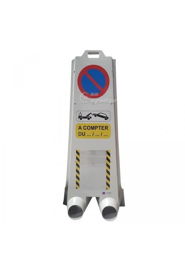 AUA SIGNALETIQUE Kit Panneau Stationnement Interdit B6M3 Socle en Tissu