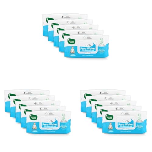 Image of Mother Sparsh 99% Pure Water (Unscented) Baby Wipes I Natural Plant Made Cloth - Super Thick I 72 pcs /Pack - Pack of 15