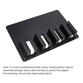 Alternative view of Hair Clipper Holder, Wall Mount Hair Clipper Storage Rack Large Storage Space Display Rack for Home Hair Salon