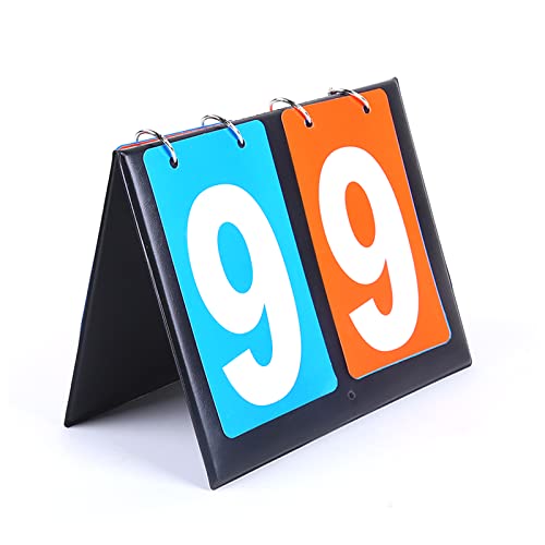 Helweet Sportanzeigetafel, Anzeigetafel, Tragbare Anzeigetafel, Digit Flip Sport Anzeigetafel, Zähltafel, für Basketball, Fußball, Badminton, Baseball Für Wettkämpfe Indoor und Outdoor, 20x16cm
