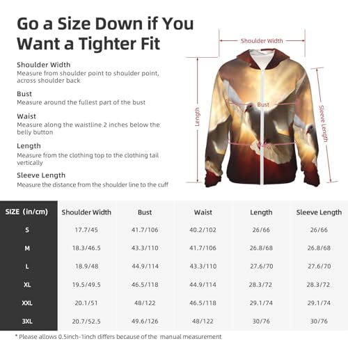 UPF 50+ Sun Protection Hoodie for Men Women Dove Sun Art Long Sleeve Rash Guard Fishing Hiking2
