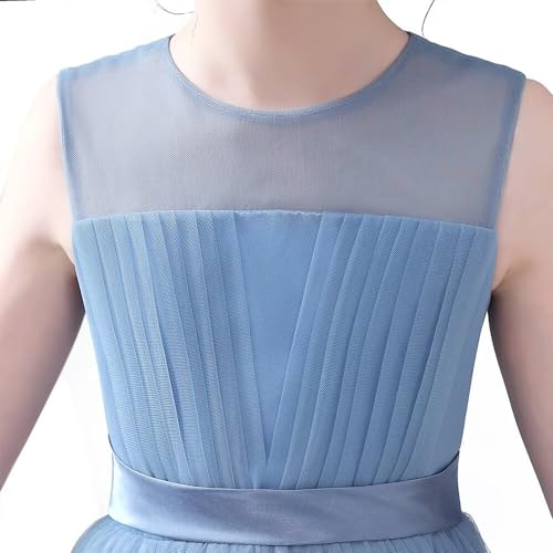 dideyttawl Flower Girl Dresses,Girls Princess Dress,Junior Bridesmaid Dress for Wedding,Kids Formal Tulle Full Length Dress4