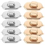 PERSELOSO 10 Stück Metall Handtaschenschlösser aus Eisen mit Glatter Oberfläche und Kreativem Design für Lederhandwerk und Ersatz von Alten Verschlüssen