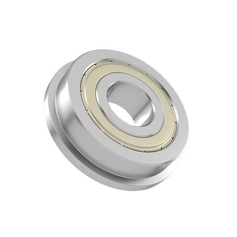 DINGGUANGHE 5pcs Flange Ball Bearings FR4/FR1810/FR6/FR8/FR10 ZZ P5 Miniature Flange Bearing (Size : FR10ZZ)