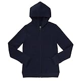 French Toast School Uniform Girls Sweatshirt Fleece Hoodie, Navy, Medium (7/8)