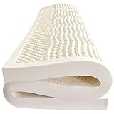 Colchón Topper De Látex, Compresión Y Sin Deformación, Ventilación De Poros En Forma De Panal, Suave Y Cómodo,Colchón De Látex Suave 100%,7.5cm,150x190cm(59x75in)