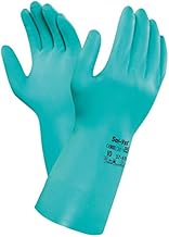 Ansell HNPAN-37-6769 Cotton Solvex Nitrile Gloves (9 inches, Green)
