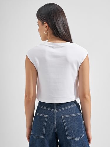 Image of Tokyo Talkies Women Pure Cotton Tops for Woman|Regular Fit Slim fit Crop Tops for Women Western|Top Tshirt for Women Stylish Western|Suitable for Casual and Workwear