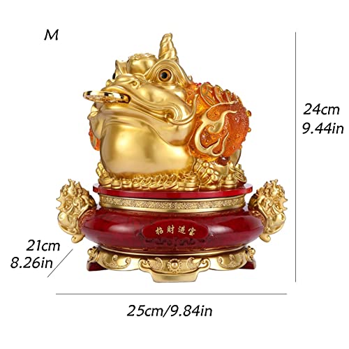 Statue de Bouddha Feng Shui et crapaud à trois pattes pour décoration de bureau