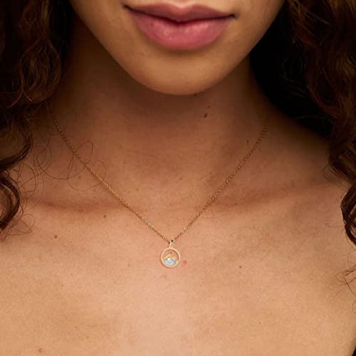Dainty Gold Plated Stainless Steel Faith Necklace for Women Tiny Move Mountains Charm Choker Christian Jewelry Gift2