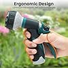 AYURA Garden Hose Nozzle, Water Hose Sprayer Nozzle with 8 Adjustable Spray Patterns, ABS Spray Nozzle for Garden Hose, Leak-Proof Hose Head for Outdoor Cleaning and Plant Watering #3
