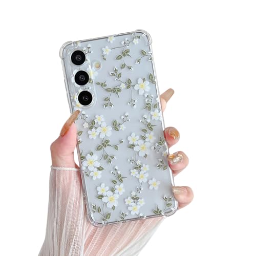 ZTOFERA Étui pour Samsung Galaxy S26, Coque Transparente en TPU Souple avec Motif Fleur, Protection Ultra-Mince en Gel de Silicone Anti-Rayures pour Samsung...