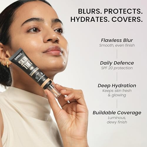 Image of INSIGHT Skin Tint 5-in-1 Serum Foundation (30g) | SPF 20 PA++++ | Lightweight, Hydrating & Brightening with Niacinamide & Rice Water | Primer, Moisturizer & Sunscreen in One | For All Skin Types - Shade: Filter Coffee
