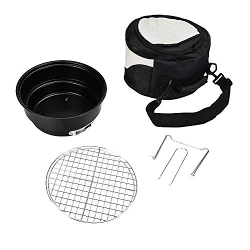 Portable Barbecue Oven with Folding Feet, Outdoor Garden Mini Foldable Stove Stainless Steel BBQ Grill