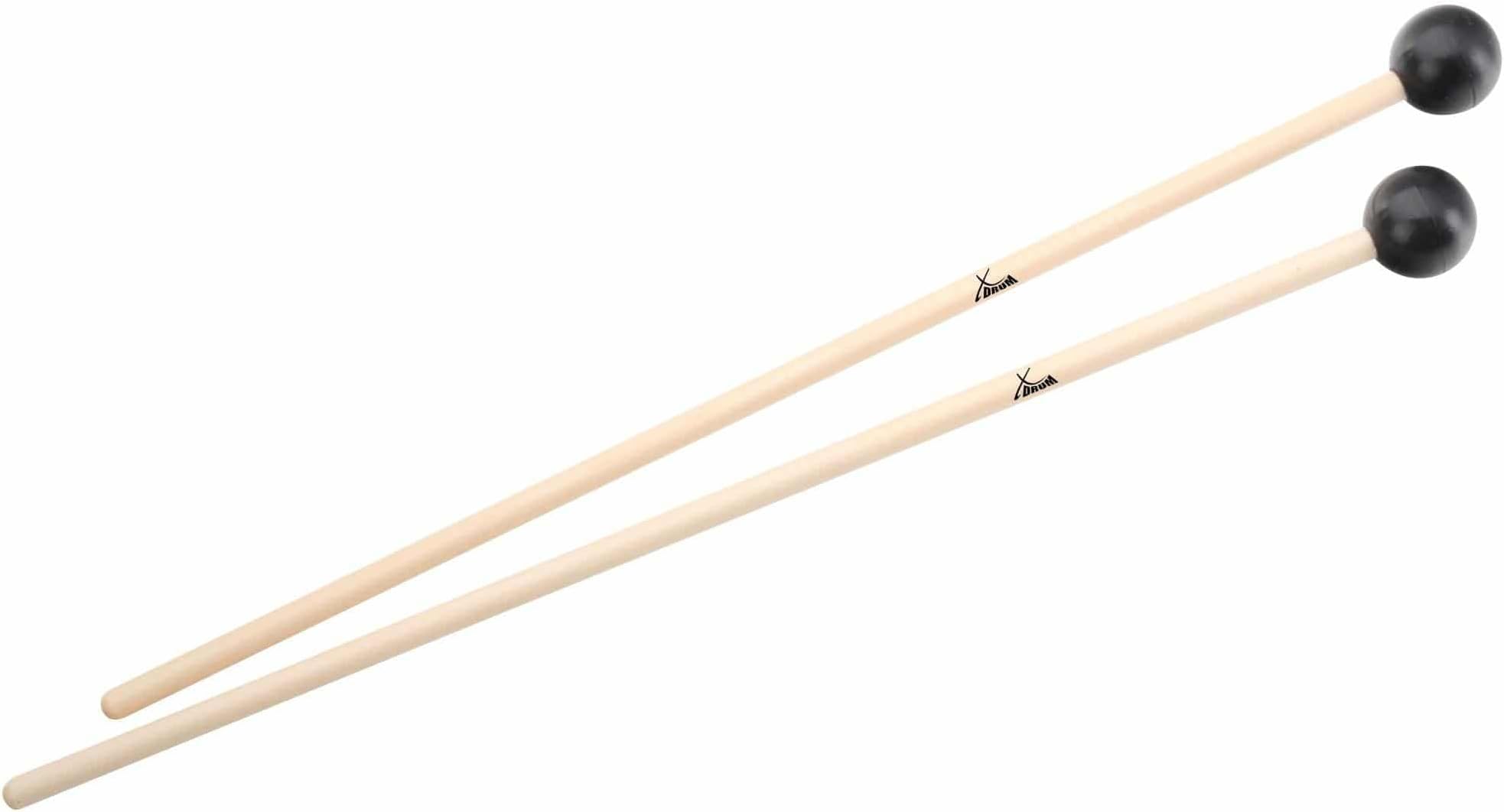 XDrum MG3 Xylophone Mallets Hard Rubber Wood Pair