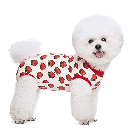 Image of 2 Packs Pet Dog Recovery Onesie Suit for Dogs Cats After Surgery,Dog Abdominal Wounds Bandages Cone E-Collar Alternative. (Pink, M)