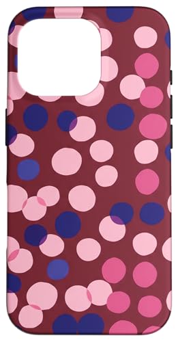 Burgundy and Pink Polka Dot Fun Pattern �X�}�z�P�[�X iPhone 16 Pro �p