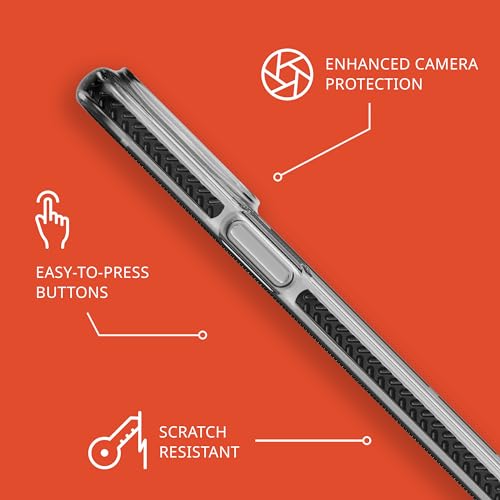 tech21 Evo Crystal Hülle für iPhone 15 Pro Max - Kompatibel mit MagSafe - Aufprallschutz Hülle - Graphitschwarz – Ansicht 6