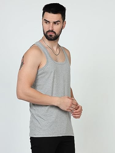 Image of JUARI BE A GENTLEMAN Men's Cotton Super Combed Breathable Vest for Men (Black)