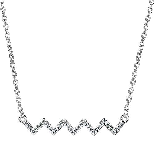 Bijoux à impulsion collier argent sterling 925 au design cœur battant raffiné