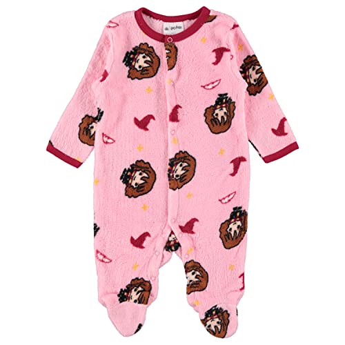 Harry Potter Baby Girls Long-Sleeve Plush Polar Fleece Bodysuit Pajamas - Baby Girl Clothes Prints2