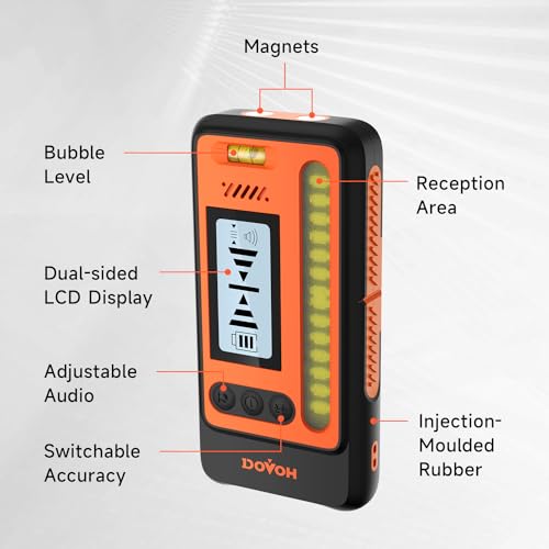 Dovoh High Accuracy Laser Level Receiver : Dual Lcd Display Laser Level Detector 197Ft In Sunlight Outdoors thumb #3