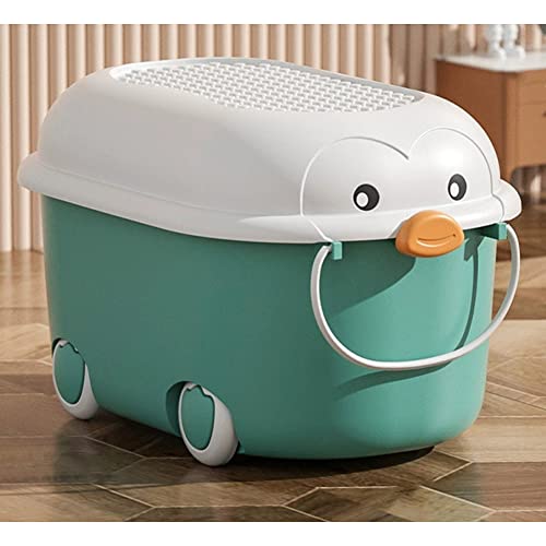 Boîte de rangement pour vêtements de bébé et blocs dans le salon