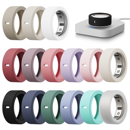 Hexasider 15���p�b�N �J�o�[ Oura Ring Gen 4/4 Ceramic/Gen 3 Horizon/Gen 3 Heritage�p�P�[�X ���h�~�V���R���v���e�N�^�[ �j�����p ���[�N�A�E�g�W�� �J�o�[��t�����܂܏[�d���T�|�[�g