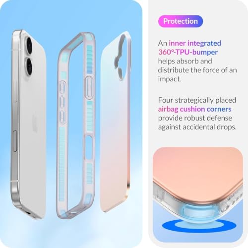 Image of DIZORO Compatible with iPhone 16 Plus Case Matte Designed Premium Designer Lightweight Mobile Accessories for Women Men Girls Scratch Resistant Shockproof Hard PC 6.7 inch Fluorescent