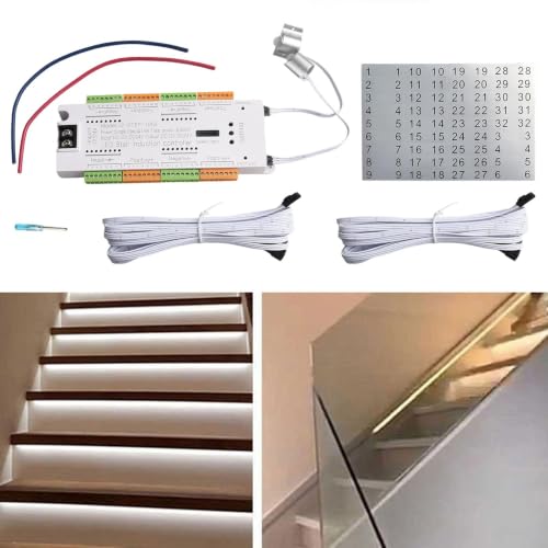 Controlador de luz de escalera de 32 canales DC12-24 V para encendido secuencial automático 5