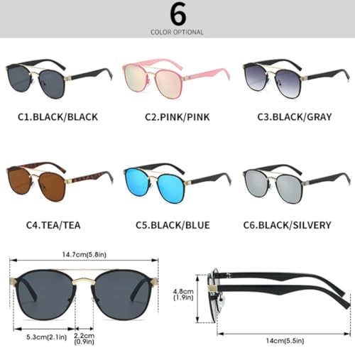 Lunettes de soleil carrées style rétro double pont élégance masculine - 7